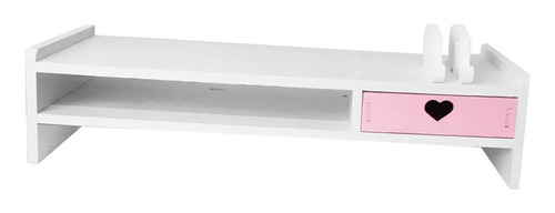 Soporte Elevador Para Monitor, Soporte Rosa 1 Cajón