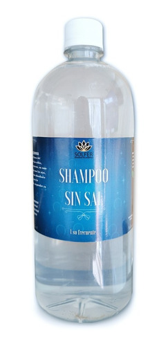 Shampoo Sin Sal Ideal Para Post Alisados Solfer 1 Litro 