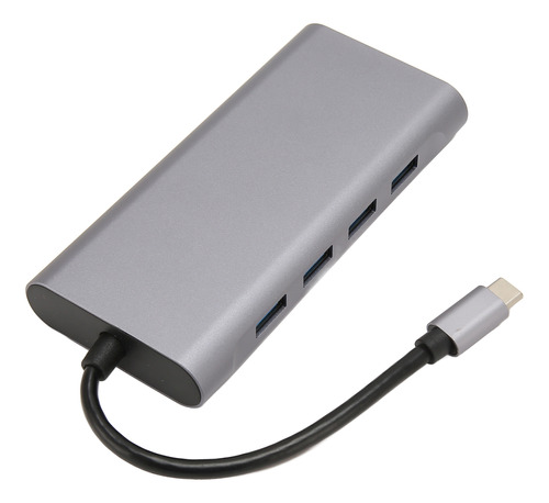 Adaptador Multipuerto Usb C 11 En 1 4xusb3.0 Hd 4k Vga Rj45