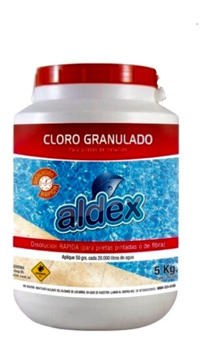 Cloro Granulado Disolucion Rapida Aldex X 5kg.