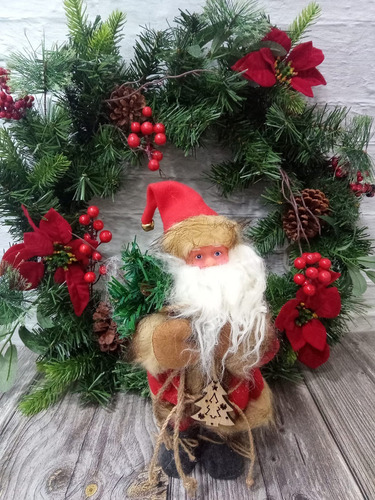 Muñeco Deco Navidad Adorno Papa Noel G Movimiento Pettish