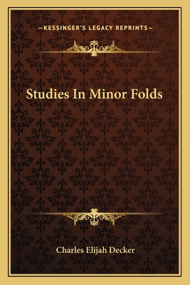 Libro Studies In Minor Folds - Decker, Charles Elijah