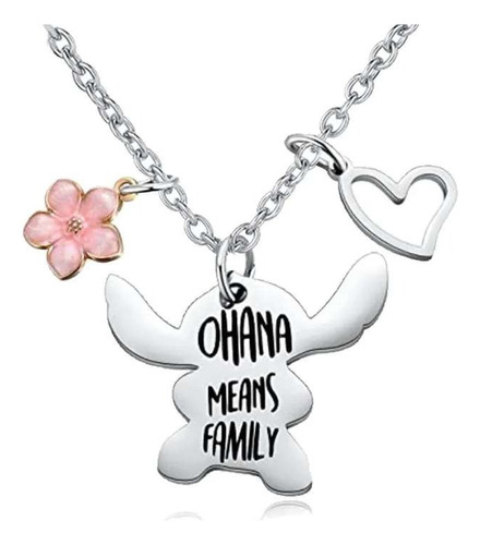 Collar Disney De Lilo & Stitch Acero Inoxidable Ohana