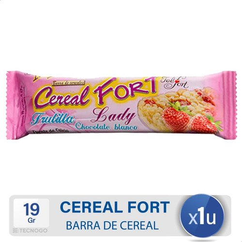 Barra De Cereal Cereal Fort Frutilla Chocolate Blanco