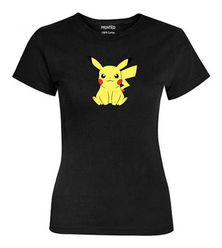 Polera Mujer Estampado Pikachu