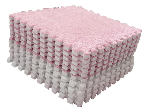 Alfombra De Espuma De Felpa Entrelazada, 10 Unidades, Bloque