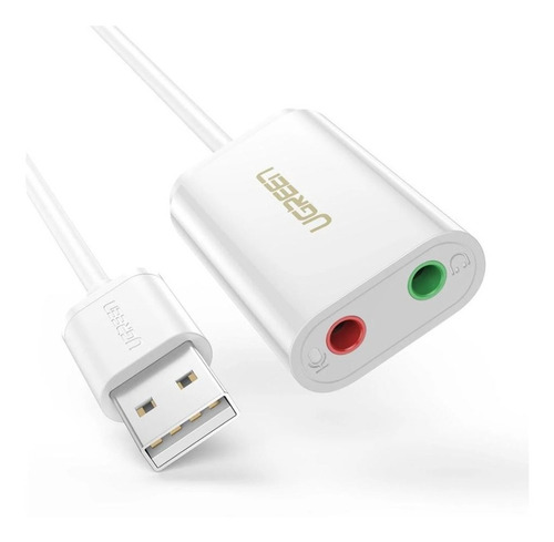 Adaptador Ugreen Tarjeta De Sonido Estereo Externa A Usb 2.0