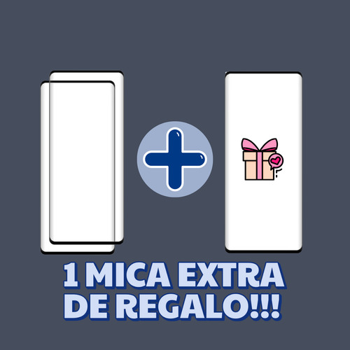 2 Mica Cristal Templado Curvo Full Glue + 1 De Regalo