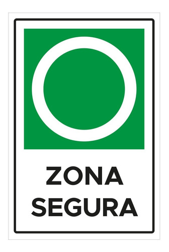 Señalética Zona Segura 30x20cm Trovicel 3mm