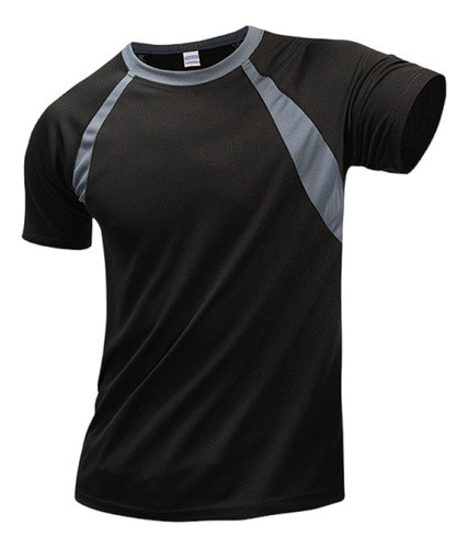 Playera Deportiva Casual Gym Elástica Manga Corta Hombre