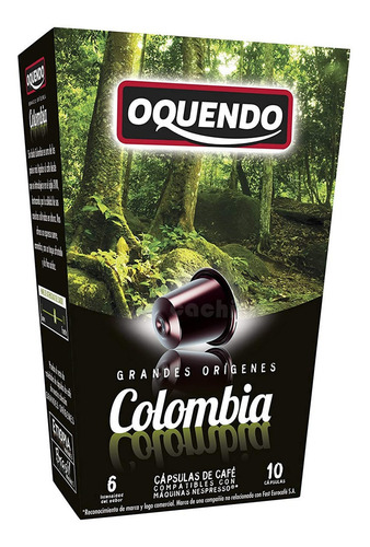 Imagen 1 de 3 de Capsulas Oquendo Cafe Para Nespresso Colombia X 10 Int 6