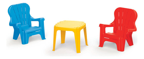 Set De Mesa Y Dos Sillas Infantil Dolu Color Multicolor