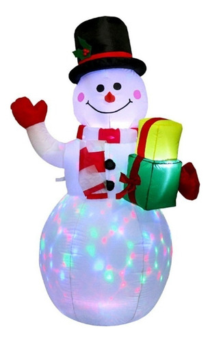 Navideños Con Luz Led Niños Mono De Nieve Muñecos Hinchables