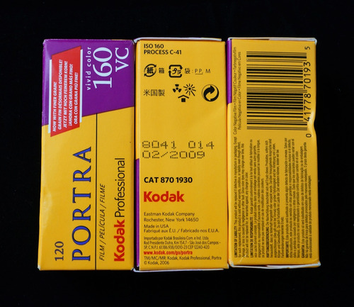 Filme Kodak Portra 160vc, Formato 120, 3 Unid - Vencido 2009