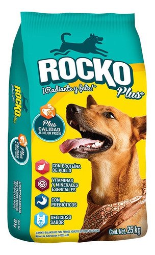 Alimento Rocko Plus para perro adulto todos los tamaños sabor mix en bolsa de 25kg