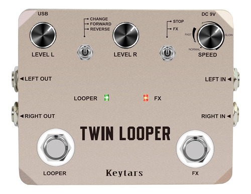 Pedal De Efecto Looper Doble Estación De Loop Twin Loo...