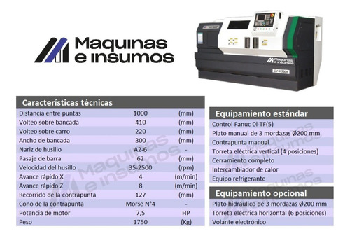 Torno Cnc Paralelo 1 M Yunnan Cy-k360n/1000 Control Fanuc
