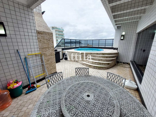 Imagem 9 de 30 de Cobertura Duplex Com Vista Para O Mar, 3 Dorms., 2 Vagas - V3462