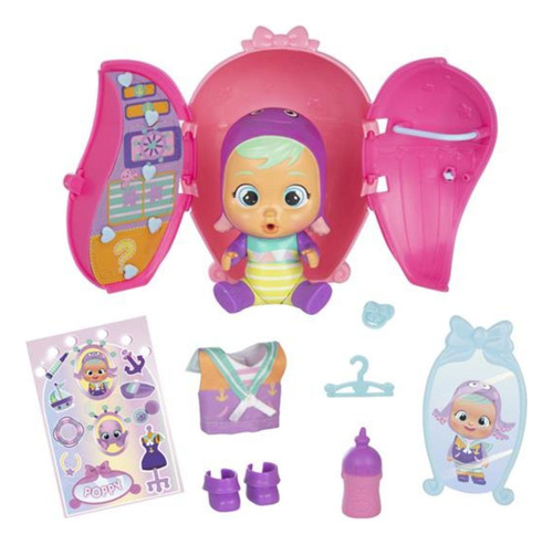 Boneca Crybabies Dress Me Up Surpresa Multikids 8 Acessorios