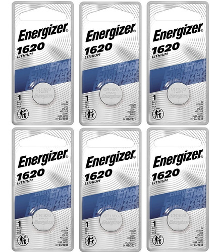 Paq. 6 Batería De Botón De Litio Energizer 1620 3v