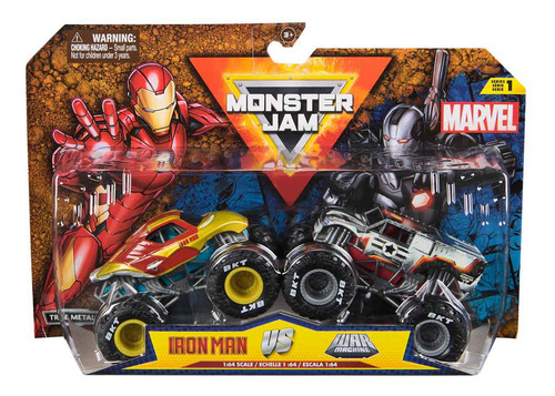 2 Carrinhos Homem De Ferro E Máquina De Combate -monster Jam