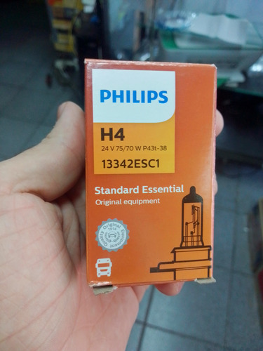 Juego Lamparas H4 24v 75/70w P43t Philips