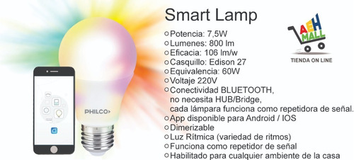 Lampara Led Smart Rgb 12w  Pack X5