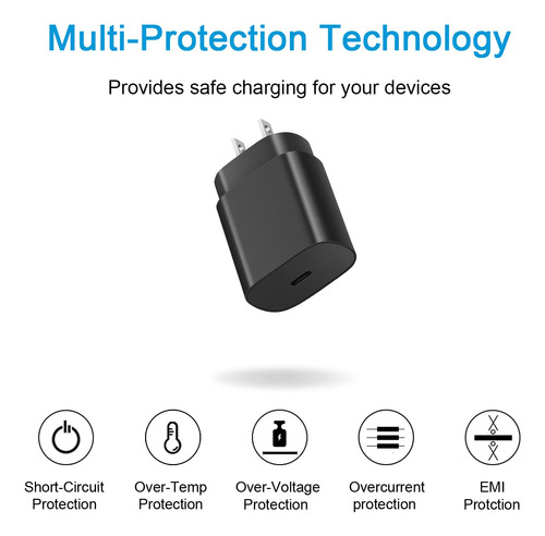 Cargador Rapido Samsung Tipo C 25w Paquete De 2 Usb C Negro