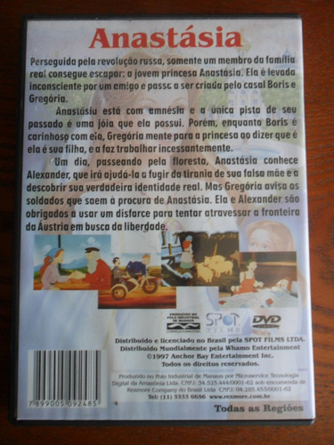Imagem 2 de 3 de Dvd Anastasia (dublado) Frete Grátis