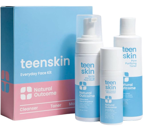 Natural Outcome Teen Skin 3-step Kit Para El Cuidado De La P