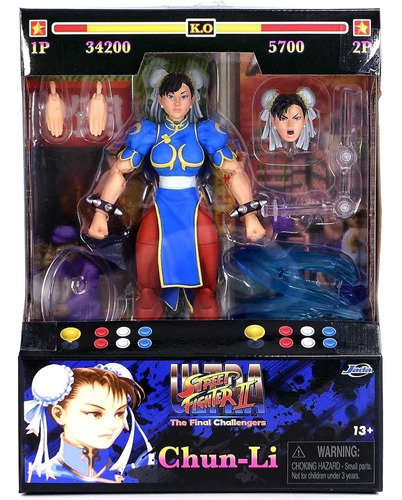 Set 4 Jada Street Fighter Ii Chun-li Ken Fei Ryu 15cm -nvos (Usado)