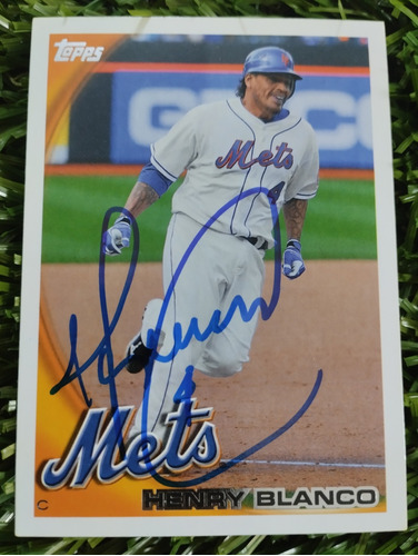 ,2010 Topps Henry Blanco #us223 Autografiada 