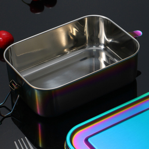 Caja Tipo Bento De Acero Inoxidable E2, Caja De Almuerzo De