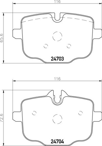 Pastilla De Freno Para Bmw Serie 5 (f10) 535 550 Trasera