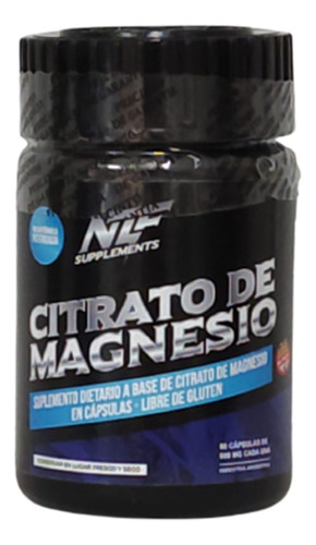 Citrato De Magnesio X 100 Cap Formula Potenciada 400 Mg Ntf