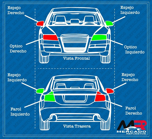 Optico Derecho Dodge Durango 2004/2005 - 2 Ampolletas -