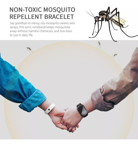 Pulsera Antiinsectos Inteligente Recargable