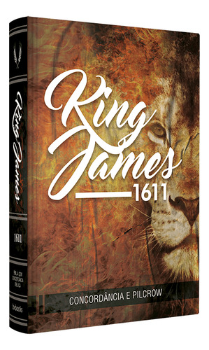 Bíblia King James 1611 - Fita De Marcação - Leão Artístico- C/ Concordância E Pilcrow - Standard Luxo - Bvbooks