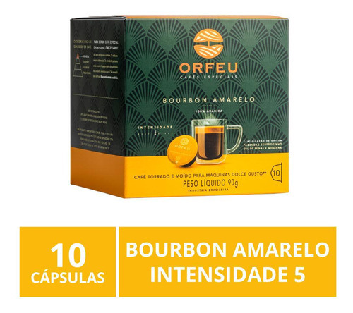 Cápsulas Café Orfeu Para Dolce Gusto, Bourbon Amarelo
