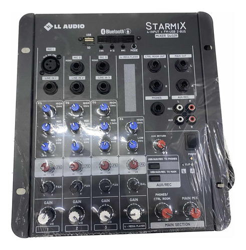 Mesa Som 4 Canais S402r Ll Audio Console Novo Bluetooth