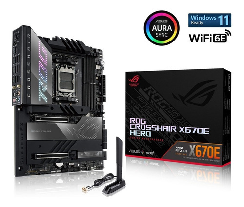 Mb Asus Rog Crosshair X670e Hero Wifi Ryzen 7000 Ddr5-128gb