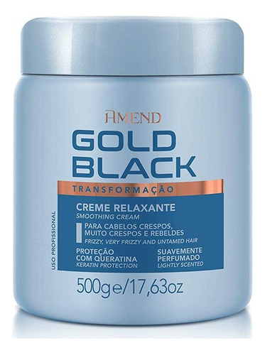 Amend Gold Black Creme Relaxante 500g