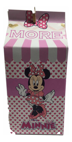 Cajita Milk Diseño Minnie Cumple Por *10 Unid