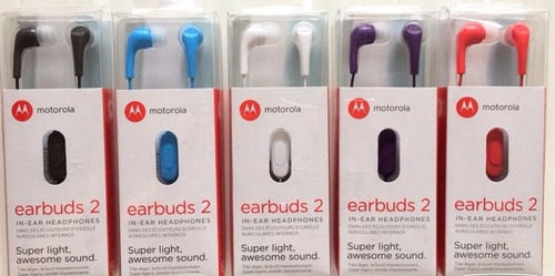 Audifono Handsfree Motorola Earbuds 2 In Ear Colores/chupon