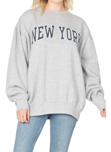 Sudadera De Cuello Redondo Extragrande De New York Varsity .