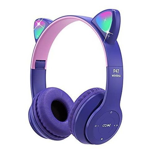 Joso Cat Ear Headphone, Auriculares Para Niños Con Micrófono