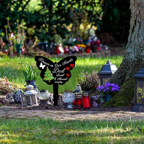 Estaca De Placa De Recuerdo, Letrero De Con Arbol De Navidad