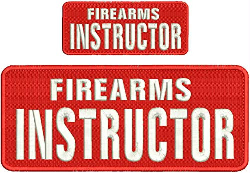 Parches Para Bordar Firearms Instructor, 4 X 10 Y 2 X 5 PuLG
