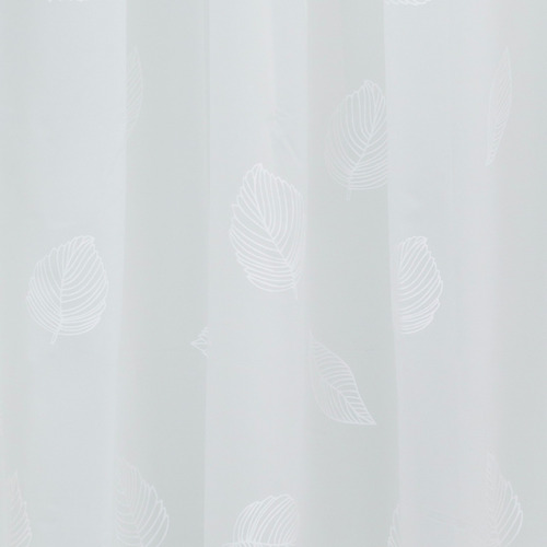 Cortina Para Baño De Peva Bath Styles Color Blanco Hojas