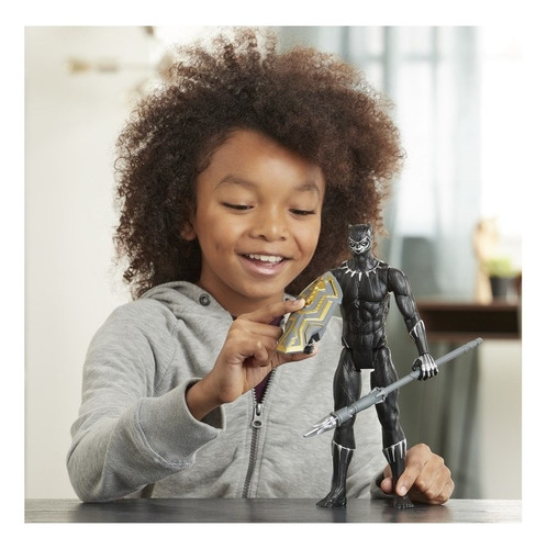 Imagem 7 de 7 de Figura Avenger 30 Cm Pantera Negra C/acessório Hasbro E7388